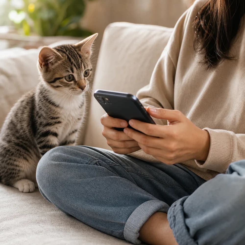 Dueño creando el perfil de su mascota en la app de Vetyra